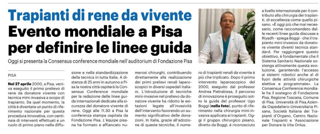 Trapianti di rene da vivente